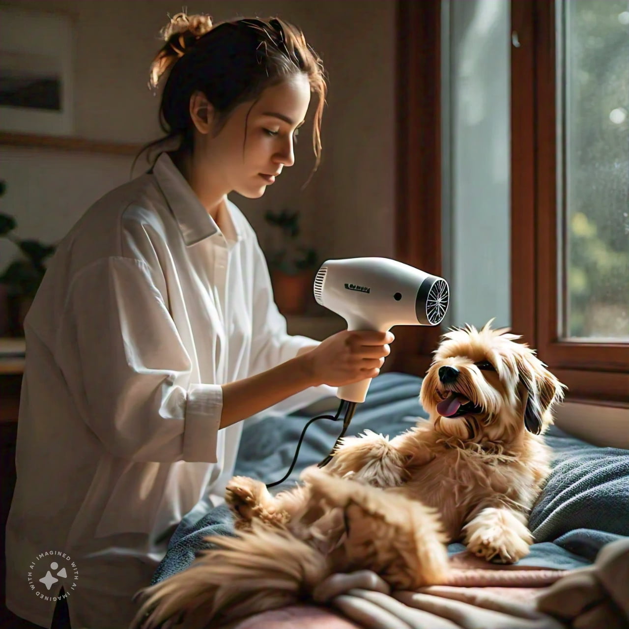 Using a Quiet Dog Hair Dryer at Home For Stress Free Grooming
