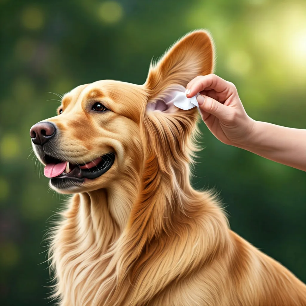 Dog ear cleaning
